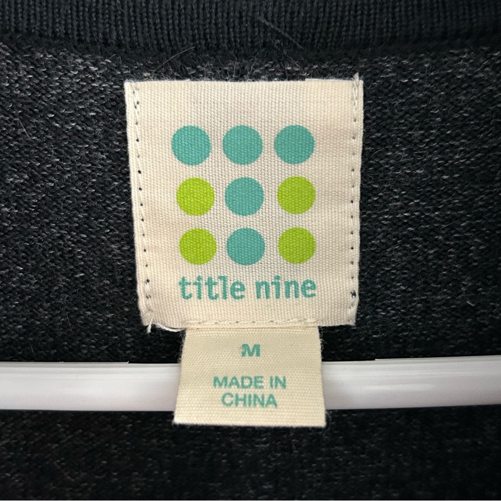 Title Nine Merino Wool Blend Full Zip Cardigan Duster Sweater Hooded Dress Sz M - Picture 8 of 9